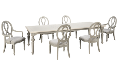 Summer Hill Gray 7 Piece Dining Set with Leaf