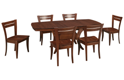 Boat Table 7 Piece Dining Set with Leaf