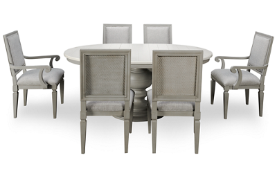 Summer Hill Gray 7 Piece Dining Set with Leaf