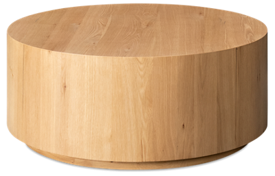 Layne Round Coffee Table with Casters