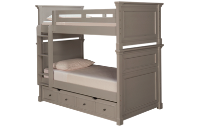 Stone Twin Over Twin Bunk Bed with Trundle