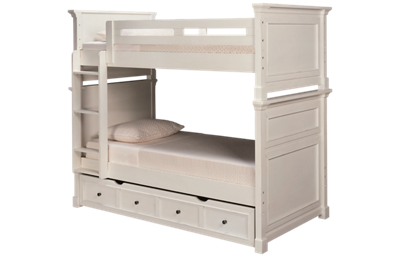 Stone Twin Over Twin Bunk Bed with Trundle