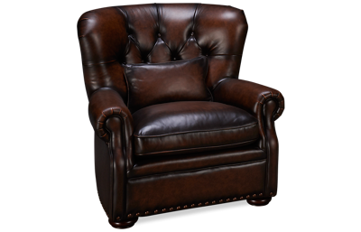 Creighton Leather Accent Chair with Nailhead