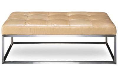 Belaire Leather Accent Ottoman
