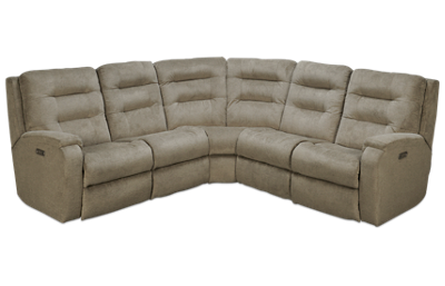 Arlo 5 Piece Power Reclining Sectional with 3 Recliners with Tilt Headrest