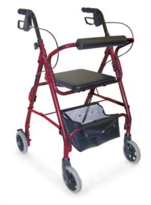 Ultra Lightweight Aluminum Rollator w/ Adjustable Seat Height image