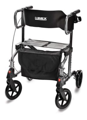 HybridLX Rollator Transport Chair - Titanium image