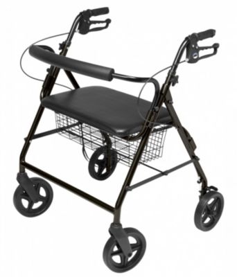 Lumex Four-Wheel Imperial Rollator - Contoured Backrest image