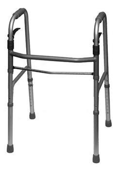 Sure Lever Release Folding Walker with 5" Wheels