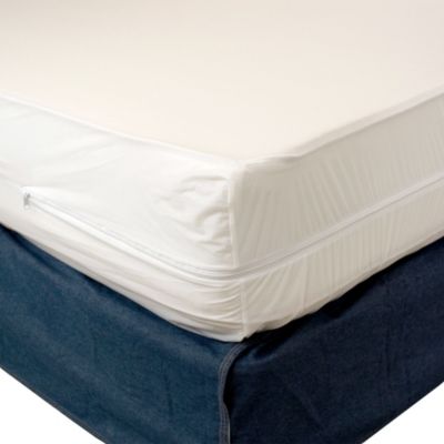 The Allergy Store Vinyl Fitted Mattress Cover, 6 Gauge, 16 Deep, Cal King, White