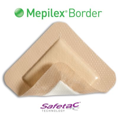 Mepilex� Border Self-Adherent Soft Silicone Foam Dressing - 6" x 8" - Each image