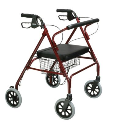 Go-Lite Bariatric Steel Rollator, Red image