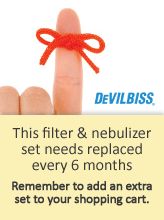 replace your nebulizer and filter every 6 months
