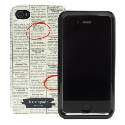 kate spade | designer iphone cases - iphone 4 newspaper print 