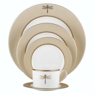 june lane gold five-piece place setting