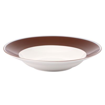market street chocolate pasta/rim soup bowl