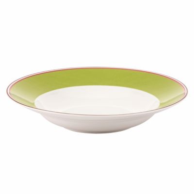 market street green pasta bowl/ rim soup