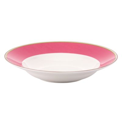 market street pink pasta bowl/ rim soup