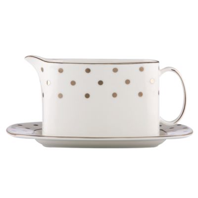 larabee road platinum sauce boat and stand