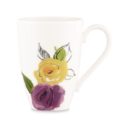 charcoal floral mug