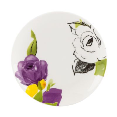 charcoal floral tidbit plates
