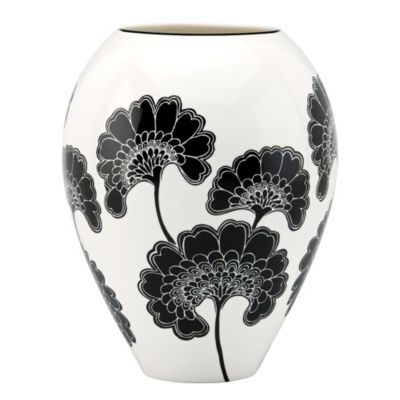 japanese floral large vase, 9.25"