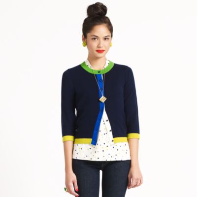 coloblock cardigan