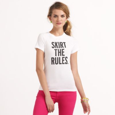 'skirt the rules'' tee