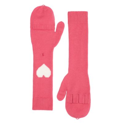 heart on your sleeve long mittens