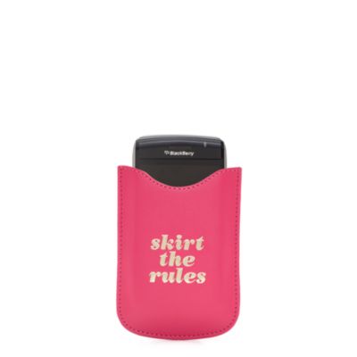 "skirt the rules" blackberry pouch