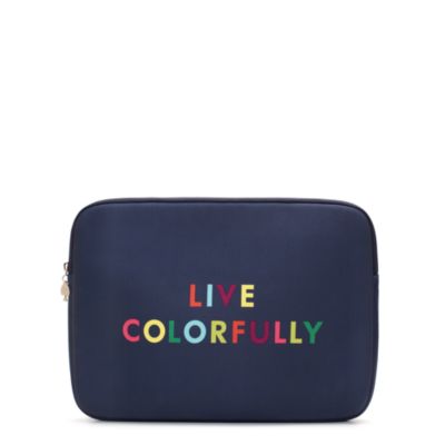 "live colorfully" ipad sleeve