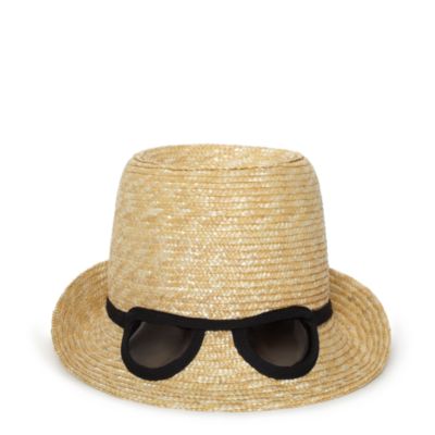 dunes lane straw cat eye sunglasses hat
