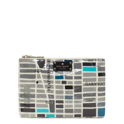 streets of new york large flat pouch