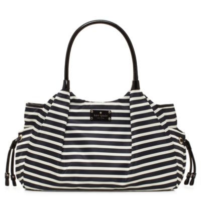 kate spade nylon stripe stevie baby bag