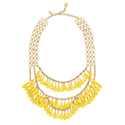 shimmer triple chain necklace