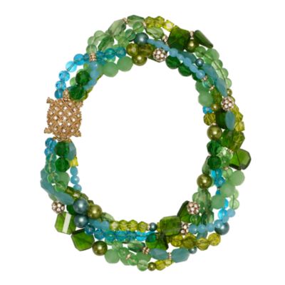 sea glass twisted statement necklace