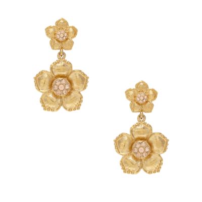 enamel garden drop earrings