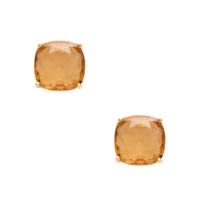 kate spade large faceted clip earrings