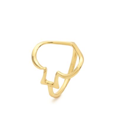 signature spade open spade ring