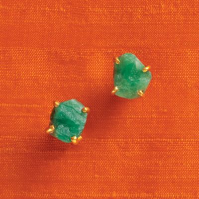the royal bazaar emerald studs