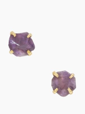 the royal bazaar amethyst studs