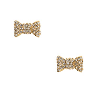 all wrapped up pav&eacute; stud earrings