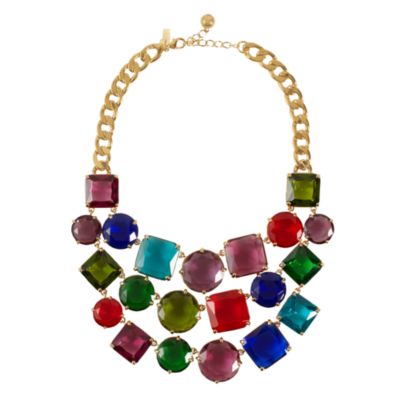 crystal kaleidoscope bib necklace