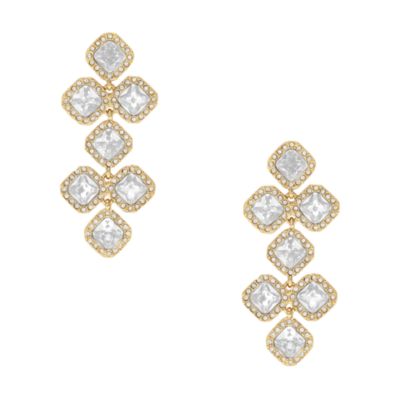 pav&eacute; chandelier earrings