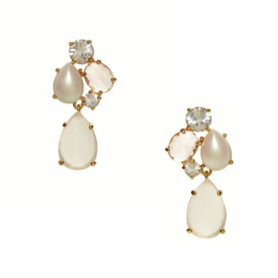 crystal chapel cluster drop earrings