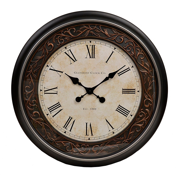 Black & Bronze Clock Kirklands