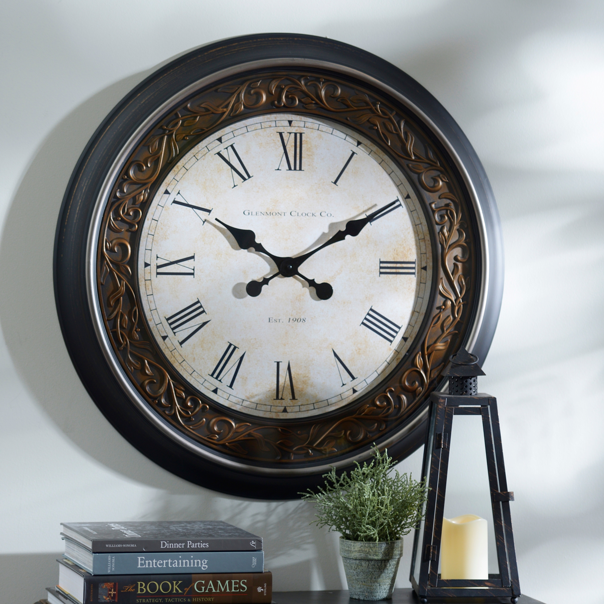 Black & Bronze Clock Kirklands