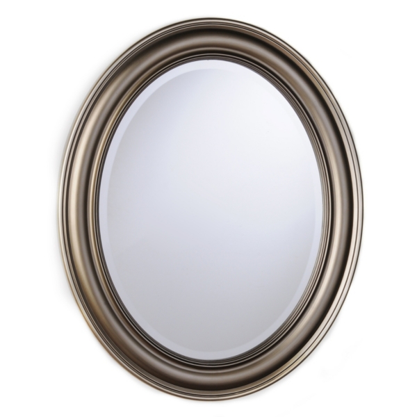 Distressed Silver Oval Framed Mirror Kirklands