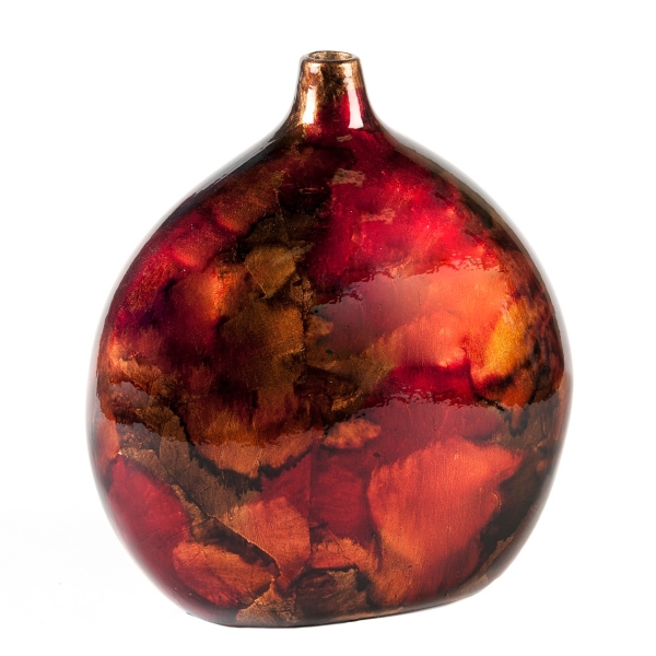  Red Round Vase