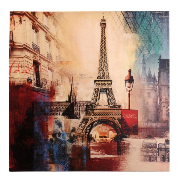  Eiffel Tower City Canvas Print